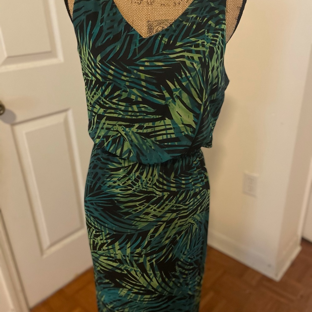 Tropical Green Maxi Dress